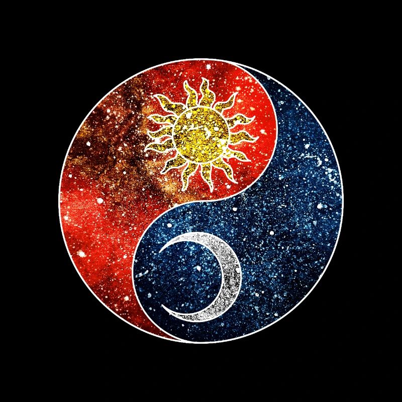 Soleil et Lune Cosmiques - Version Yin et Yang