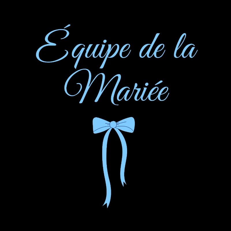 Équipe la mariée noeud bleu