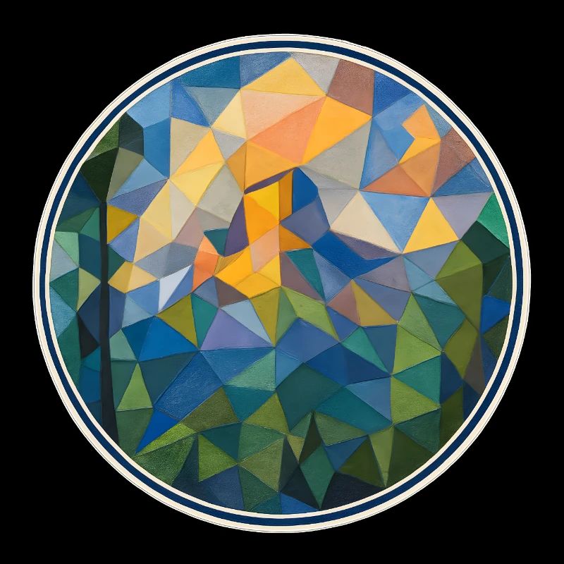 Paysage de montagne cubiste