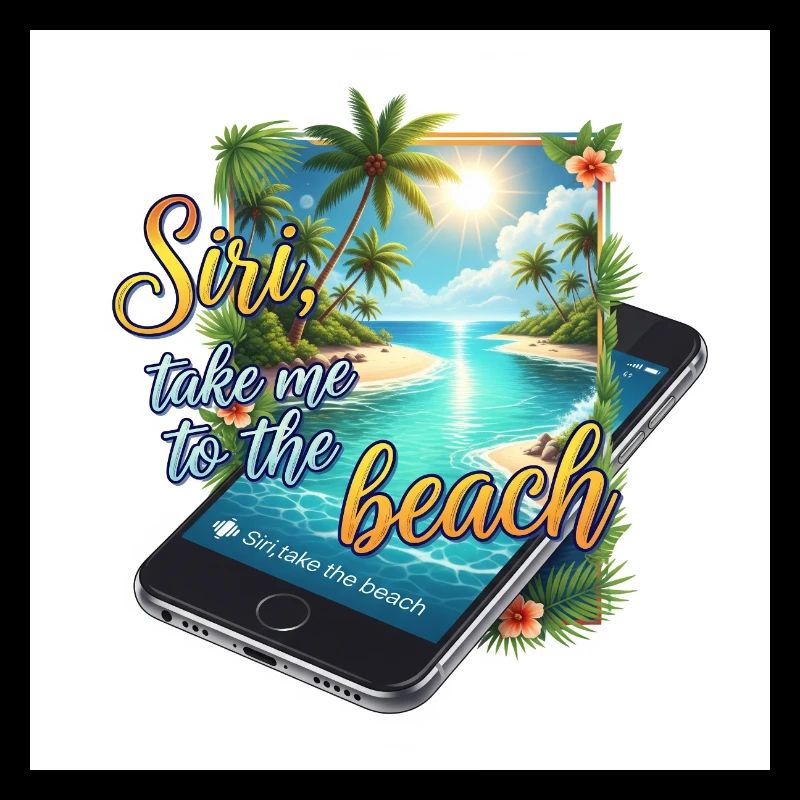 My Phone My Beach: Tropical Tech Tee