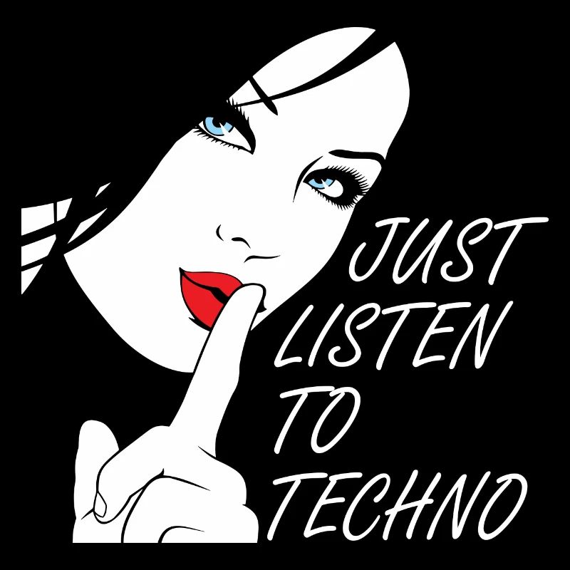Techno-Girl Design Techno Music Sort cadeau