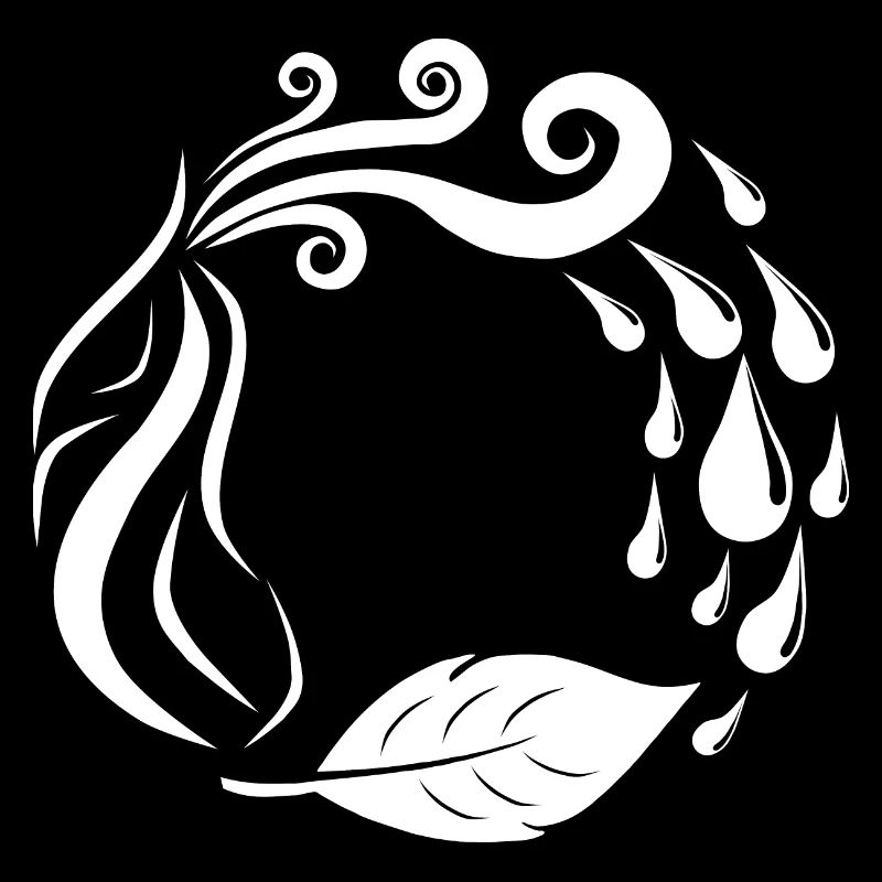 Die 4 Elemente - Feuer, Wasser, Erde, Luft - Kreis