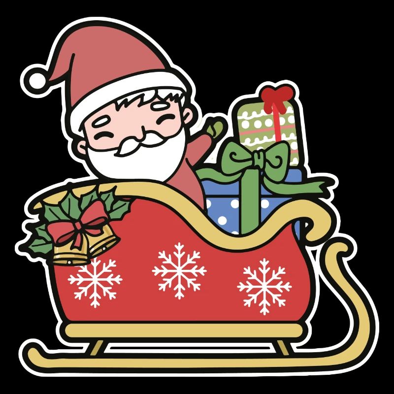 Weihnachtsmann im Schlitten