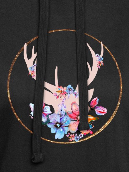 Geweih mit Blumen