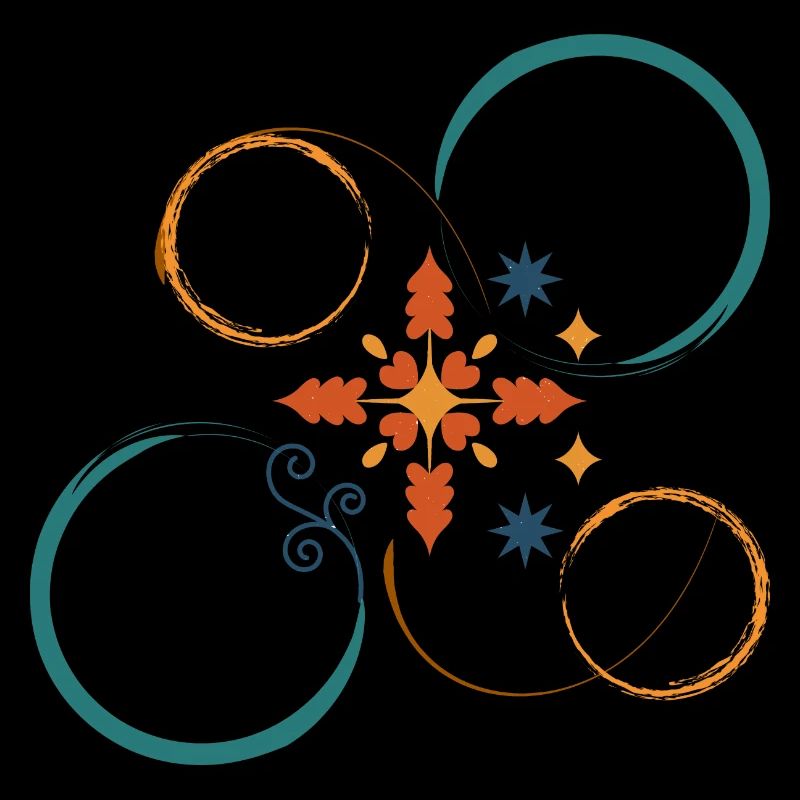 Orange and blue spiral