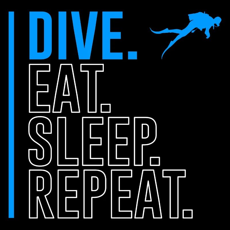 Taucher Tauchen eat sleep dive repeat Sprüche