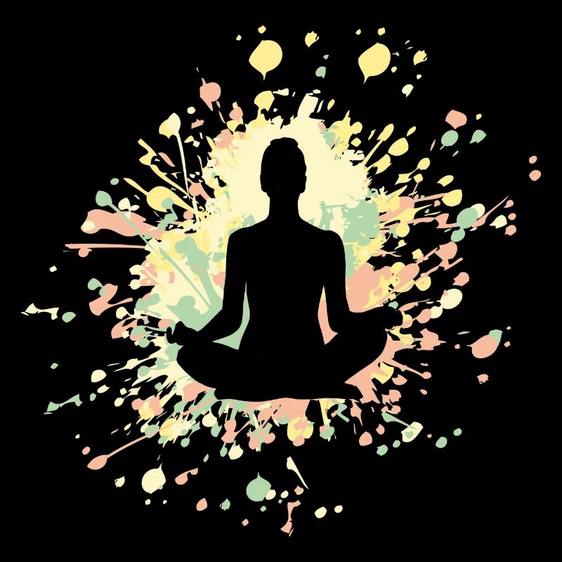Yoga Méditation Couleur Splash