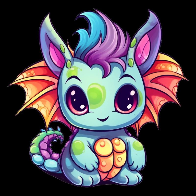 Drache Kawaii Zeichnung