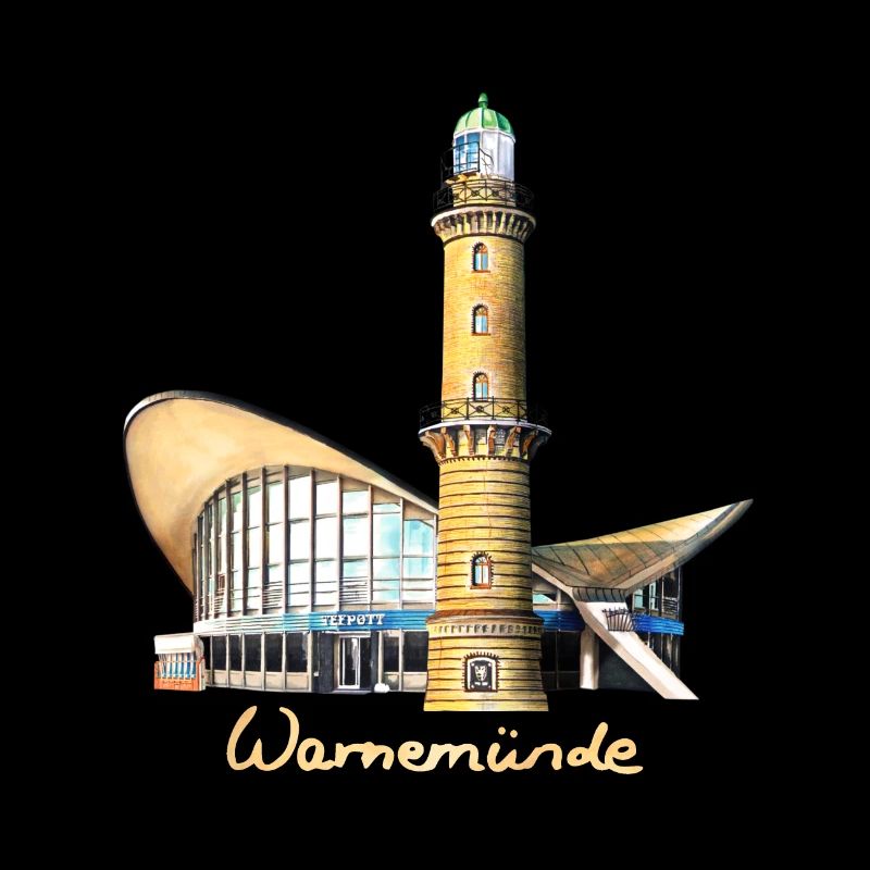 Teepott mit Leuchtturm