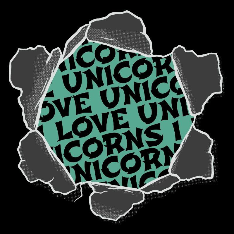 funny awesome unicorn illustrations statement