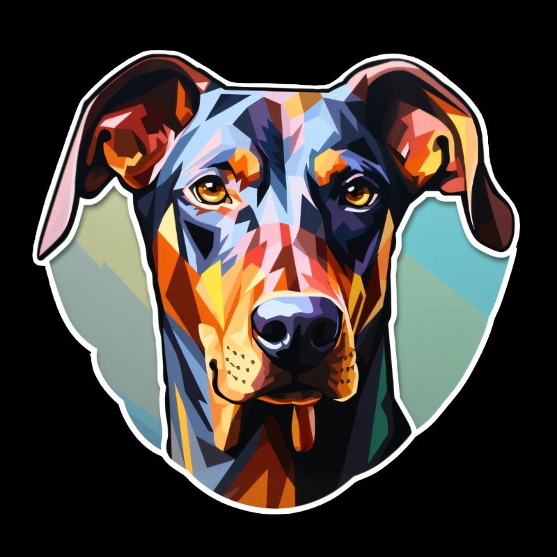 Dobermann Pinscher psychedelisch