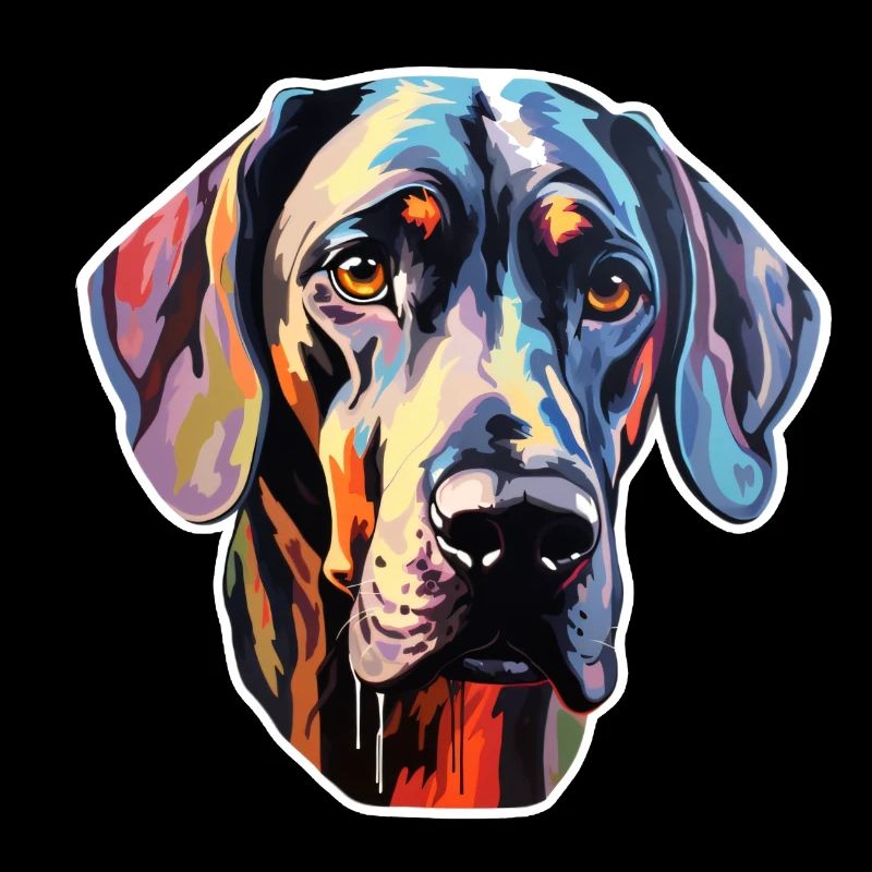 Dänische Dogge psychedelisch