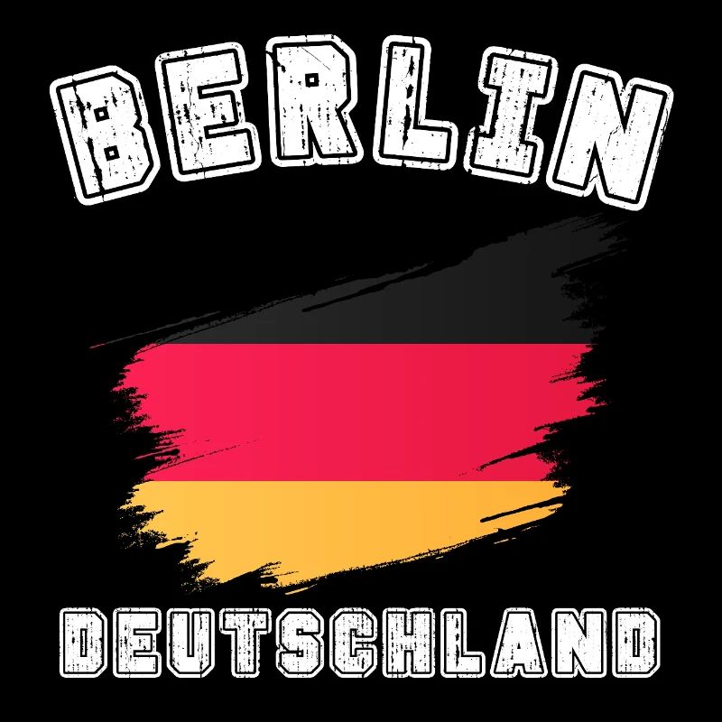 Berlin Germany - Brush Stroke Flag Design