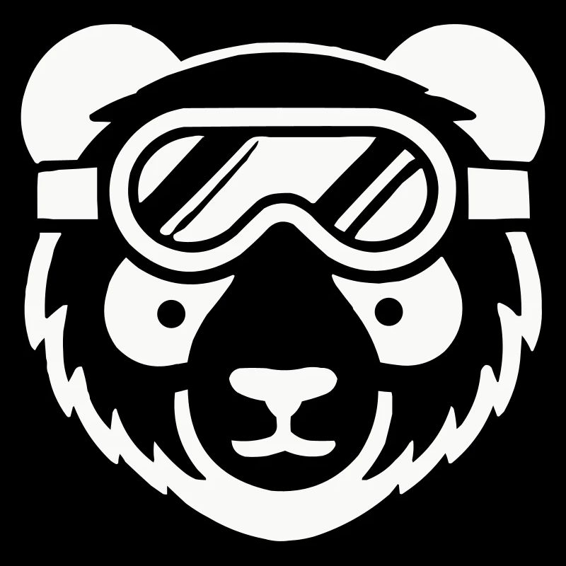 Pandabär Skibrille