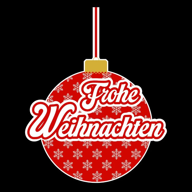 Kugel mit Schneeflocken - Frohe Weihnachten