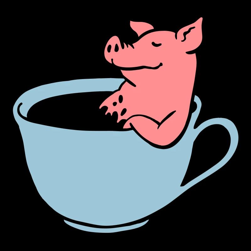 Schwein im Kaffee