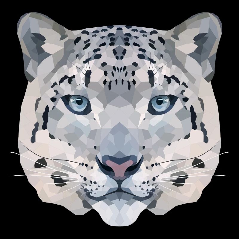 Polyart Schneeleopard