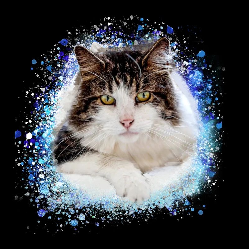 maincoon,katze,graffiti,malerei, Maine-Coon-Katze,