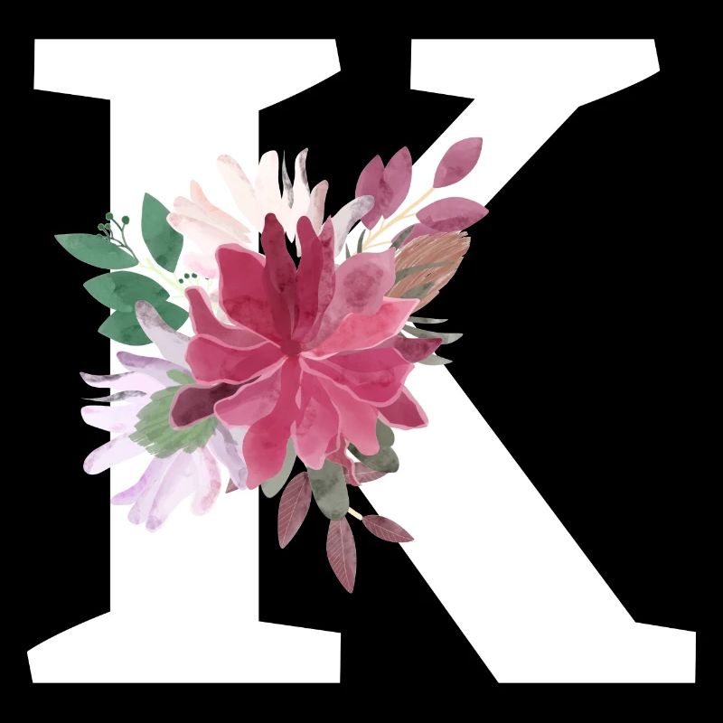 Buchstabe k blumig