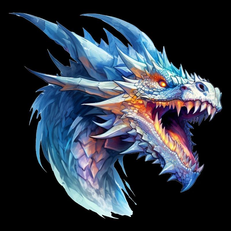 Drache Wasserfarben Zeichnung