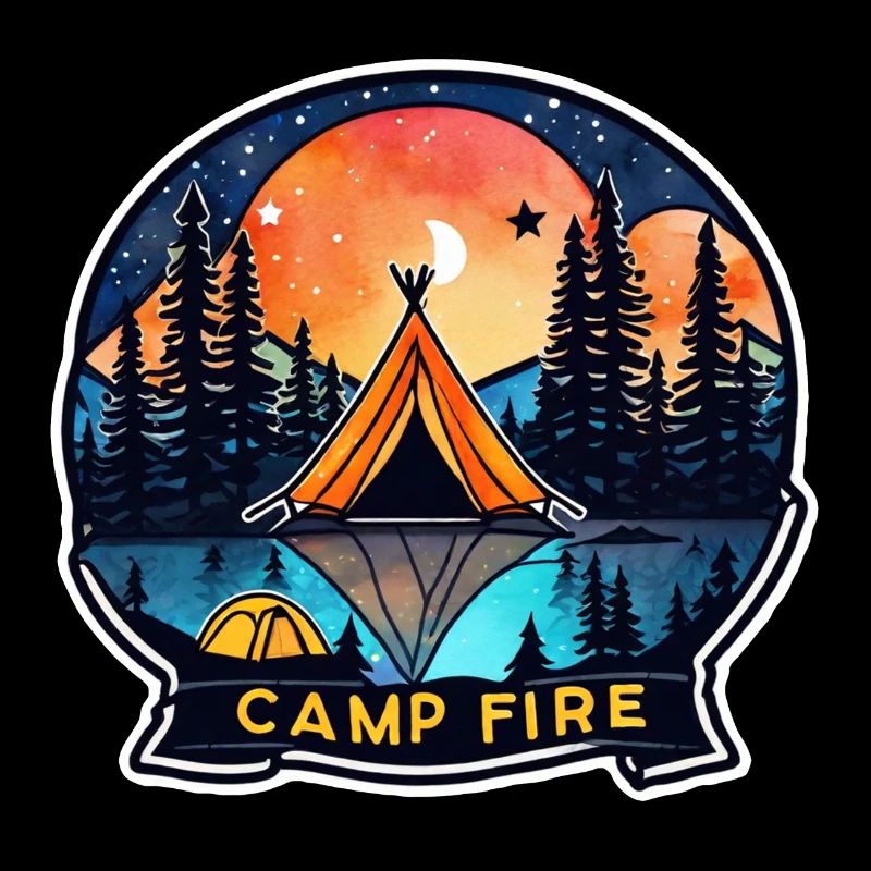 camping et feu de camp