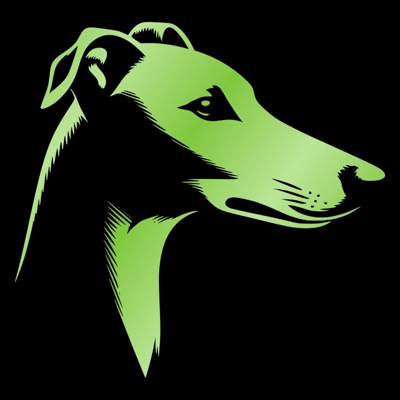 Lévrier Lévrier, Tête De Chien, Dessin Vert