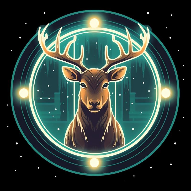 Hirsch im Weihnachtsschmuck, Liebeshirsche