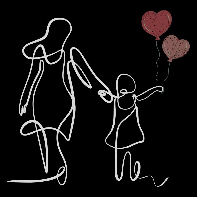 Mutter und kind mit Ballon’s