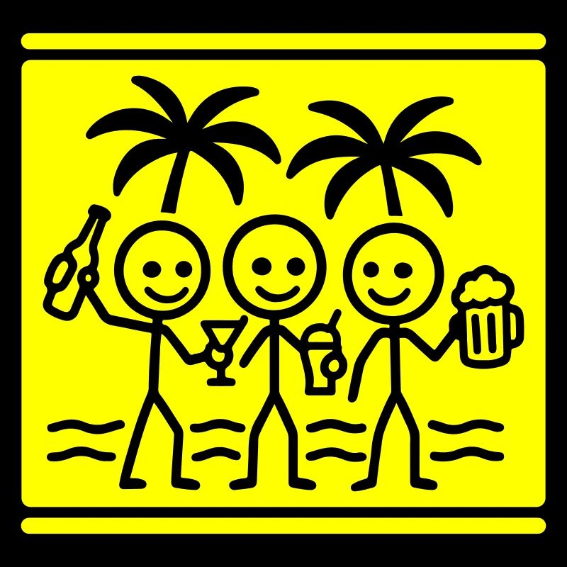 Strand Party Urlaub Team