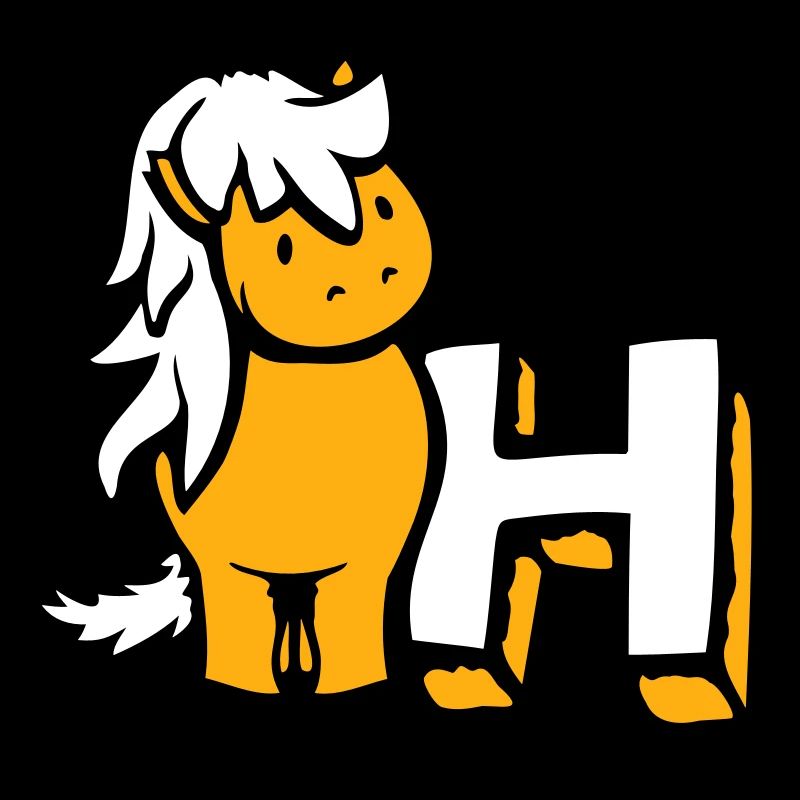 Pferd H Horse Buchstabe ABC Englisch Lernen Schule