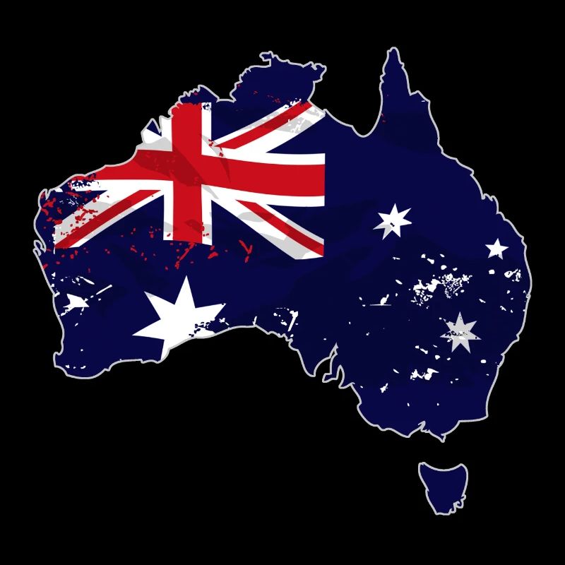 Australia Map Flag - Australien