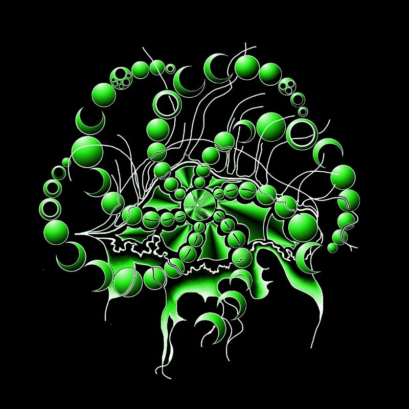 Psychedelic eye green