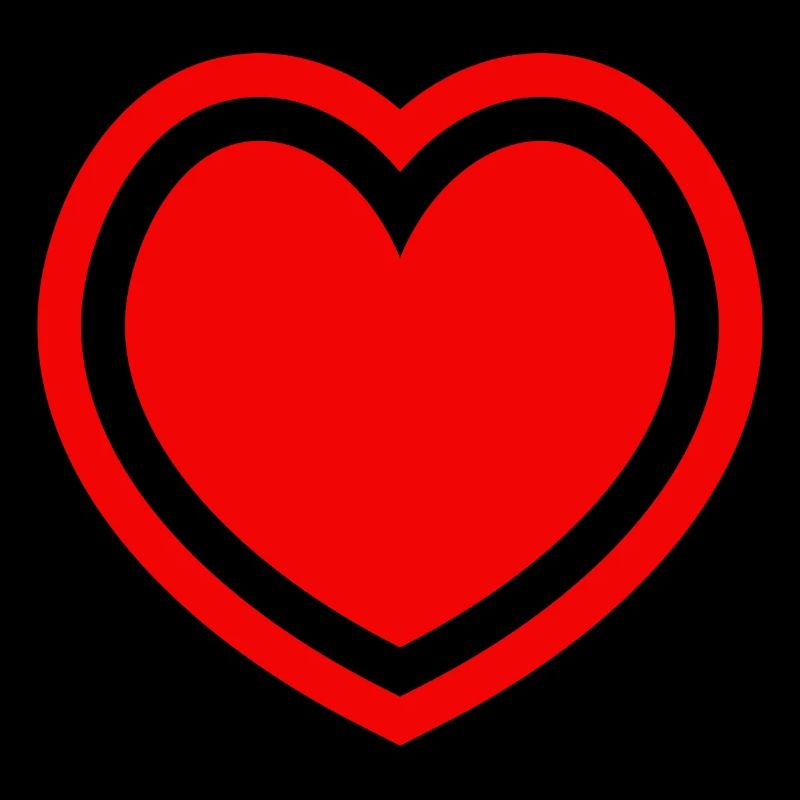 Rotes Herz Outline