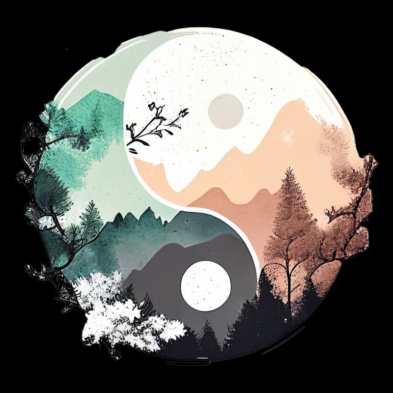 Ying Yang - Montagnes / Plage