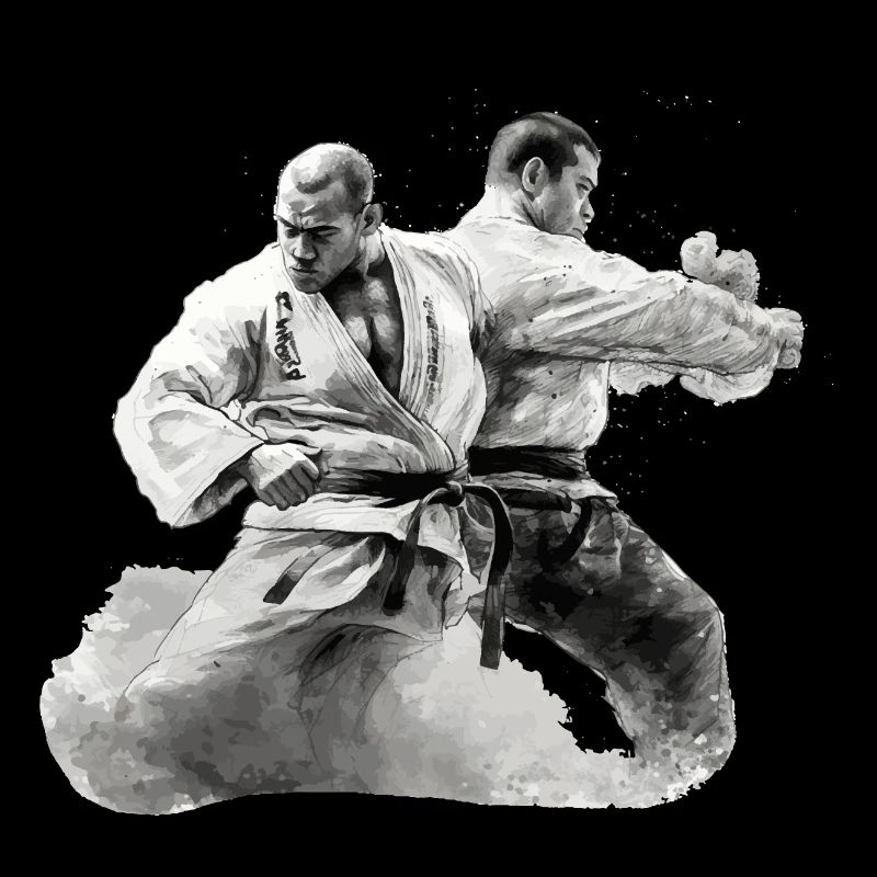 2 Jiu Jitso Kämpfer Geschenk