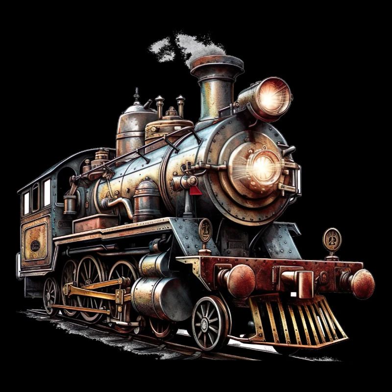 Das Bild einer alten Dampflok