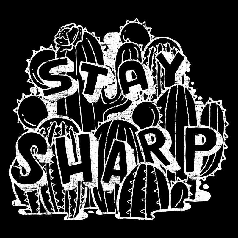 Stay Sharp | Cool Cactus Illustration Design