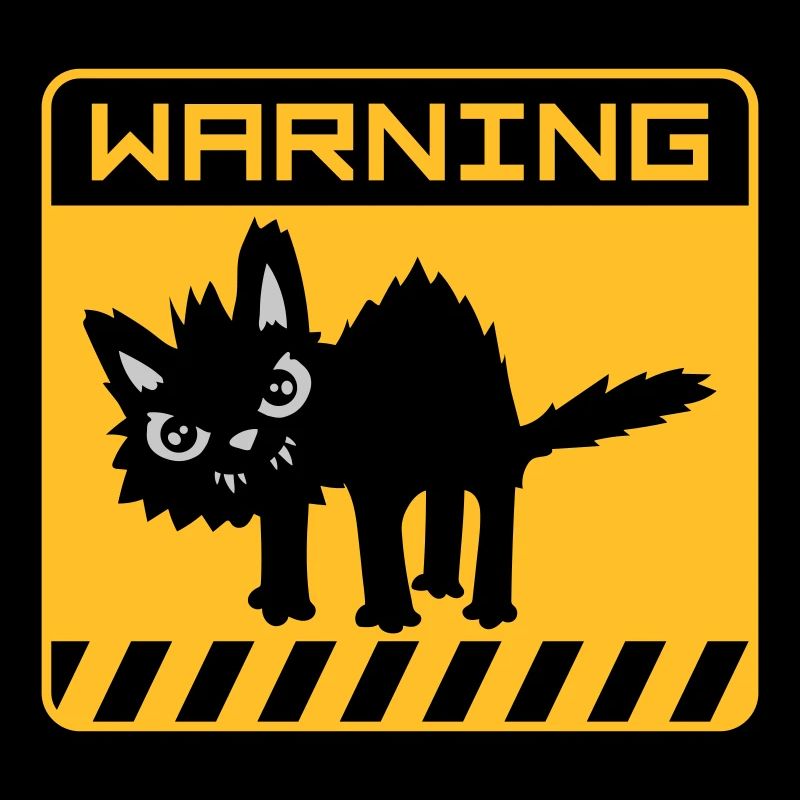 Warnung gefährliche Katze