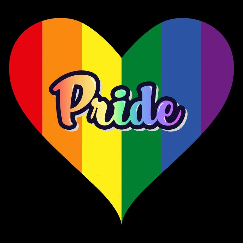 LGBT Herz Flagge Pride in Regenbogen Farben