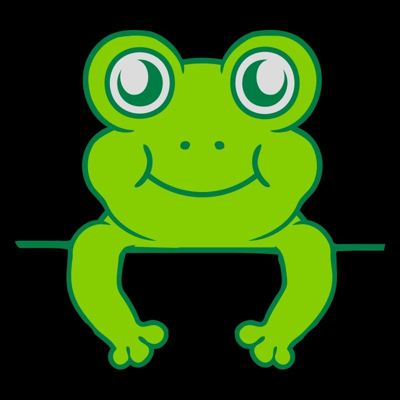 Schild Mauer Frosch Comic
