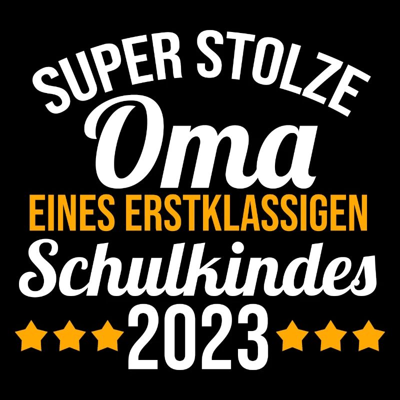 Stolze Oma eines Schulkind 2023 Einschulung