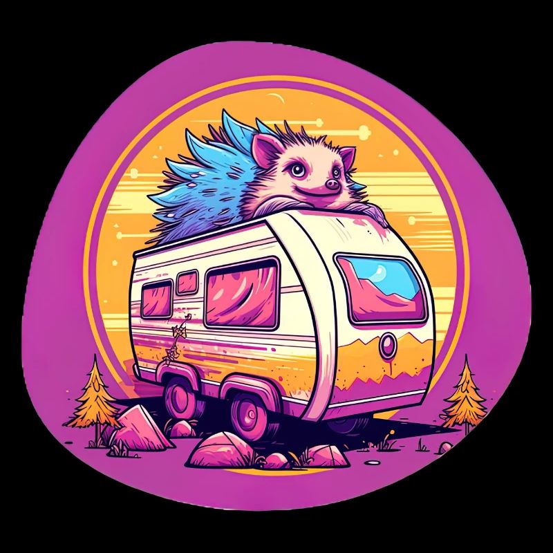 Hérisson sur caravane camping