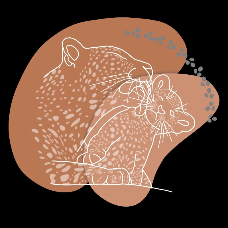 « Leopard », Boho Line Art Design, série « Big 5 »