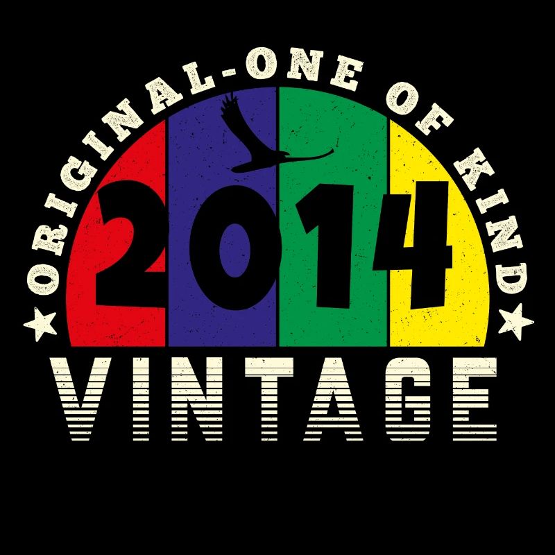 Vintage 2014 Retro - Bursdag