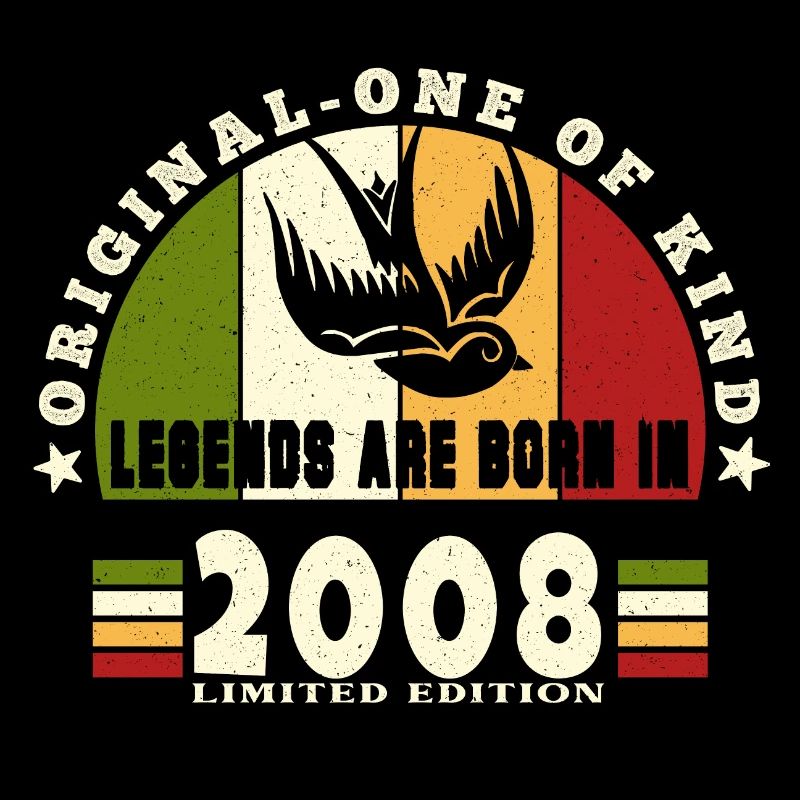 2008 Vintage Geburtstag Legende Geschenk