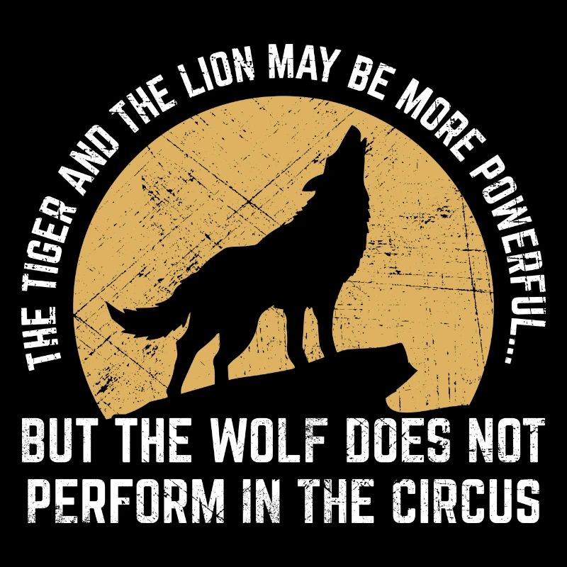 Le loup n'effectue pas dans le cirque