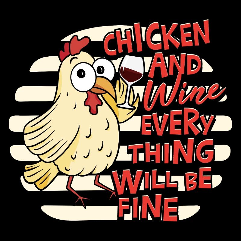 Poulets et vin