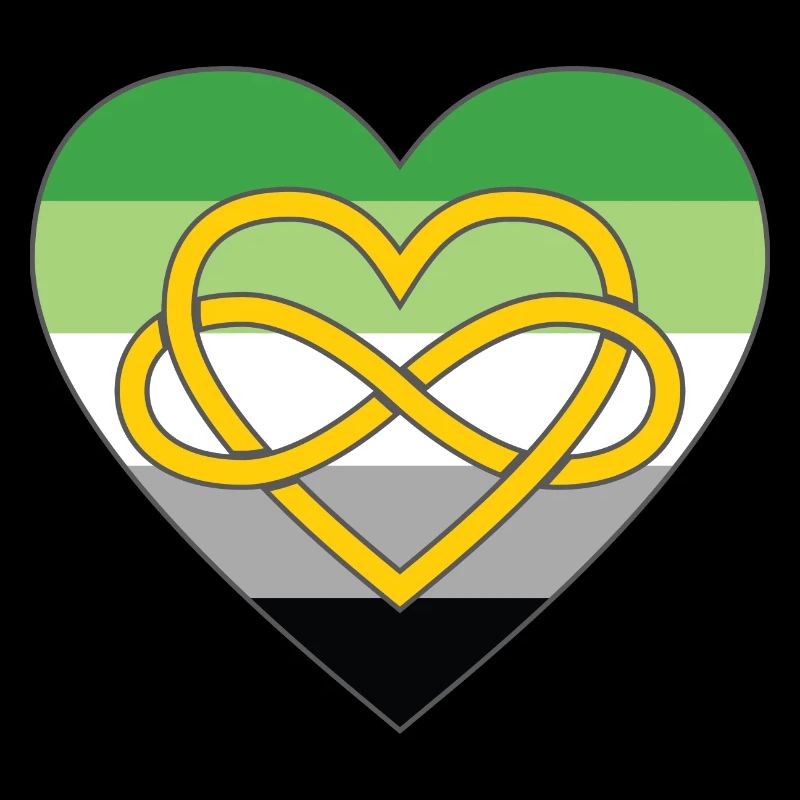 Polyamory Infinity Heart Aromantic Pride