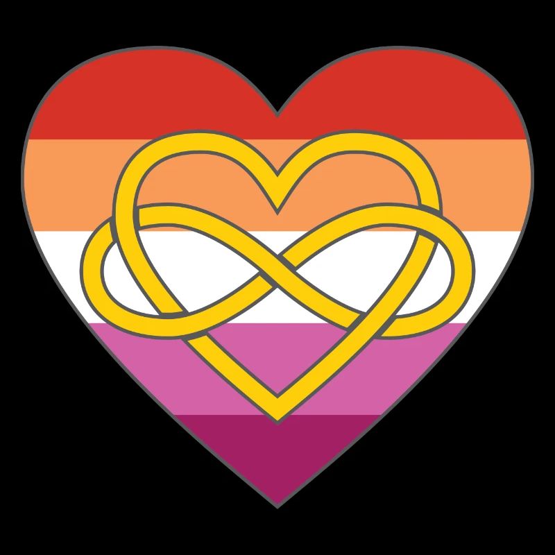 Polyamory Infinity Heart Lesbian Pride
