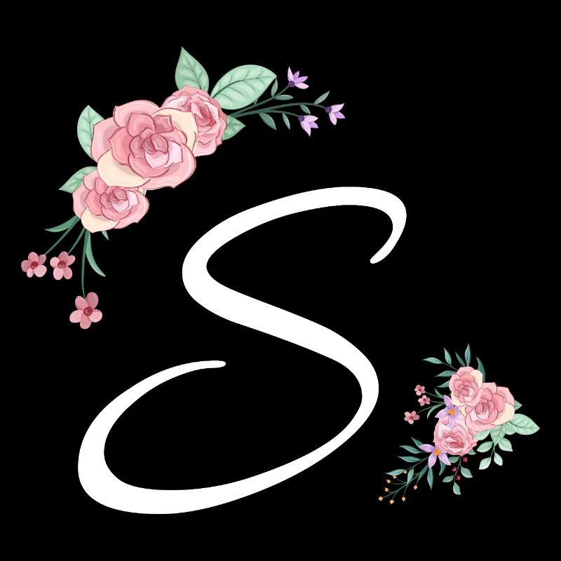 Letter s fleurs
